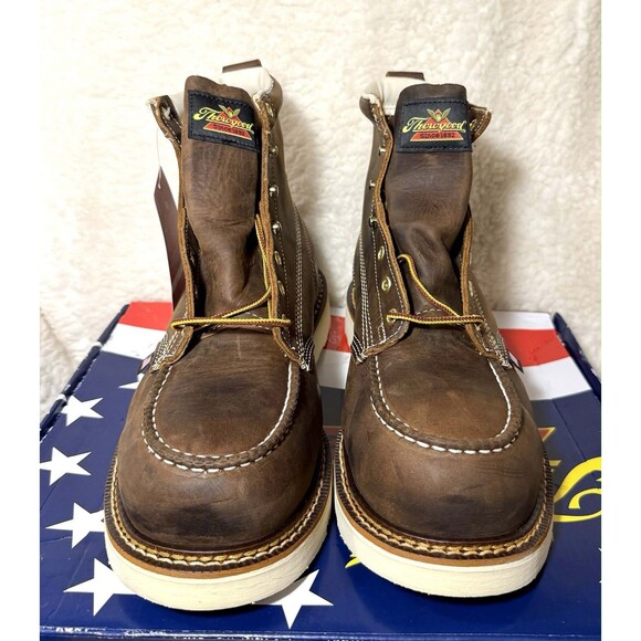 Men’s 11.5 2E Crazy Horse American Heritage Steel Toe SR Work Boots NEW main image 7